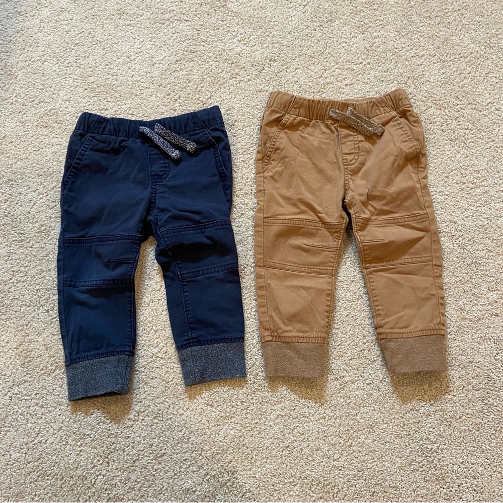 Jogger Pants bundle - Navy and Tan size 18M